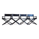 Vintage Safari Regiestühle X-Chair von McGuire, 50er Jahre, 4er Set