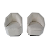 Pair of armchairs hexagonal shape year 70