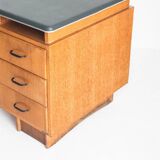 Vintage oak desk made by Burwood. France, 1950s