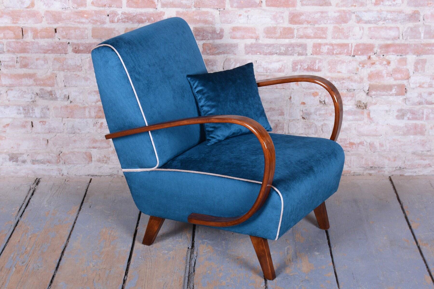 Art Deco Armchairs attributed to J. Halabala for Up Závody, Czech, 1940s, Set of 2