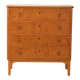 Scandinavian 1950s birch chest of drawers with brass handles