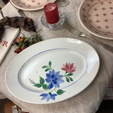 Plat ancien artisanal made in france Digoin Sarreguemines