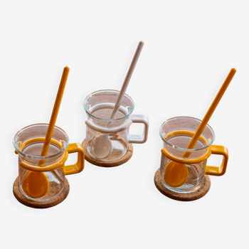 3 tasses à café Bodum années 1980