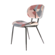 Pink patterned fabric chair