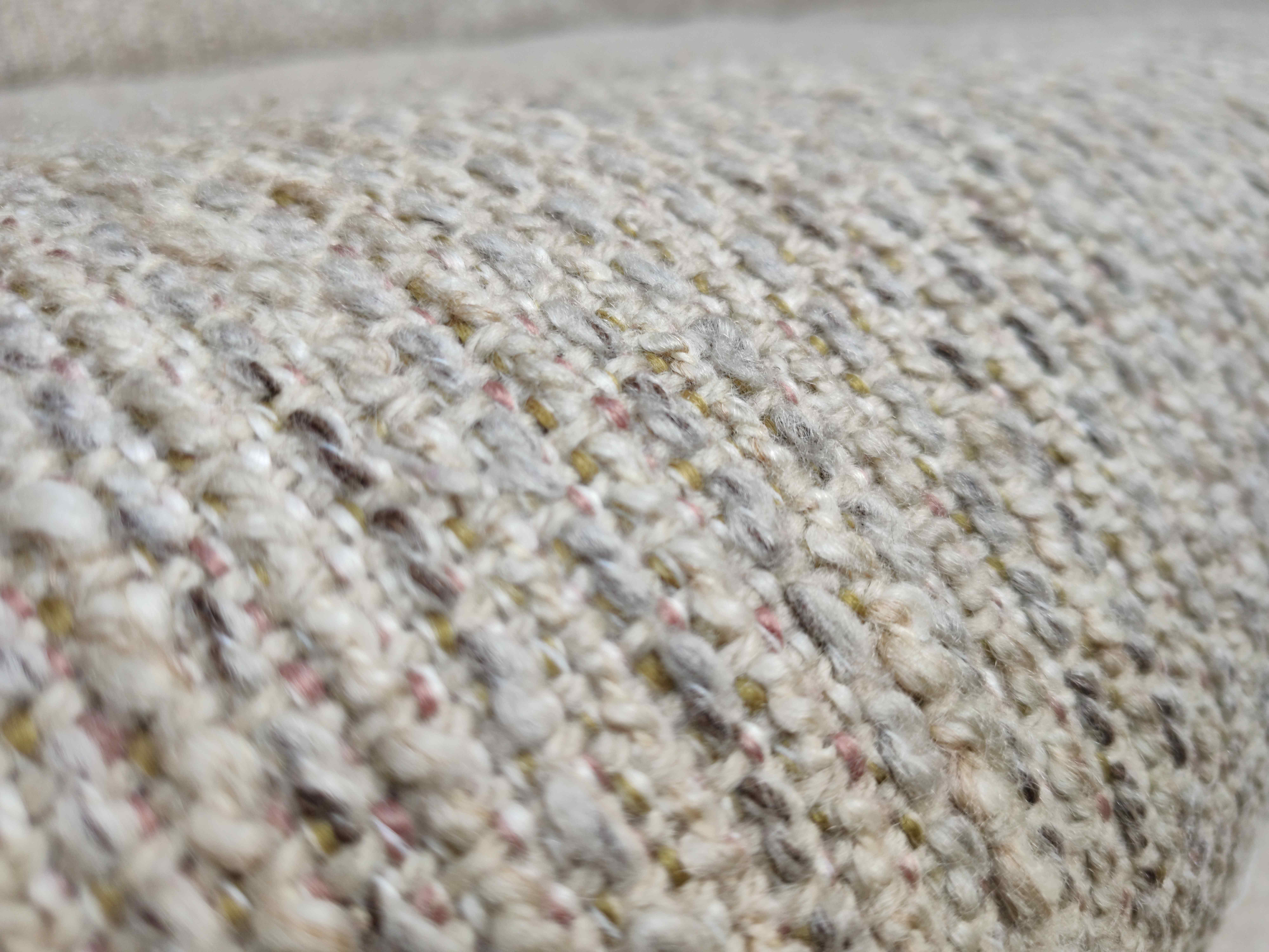 Set of 3-seater sofa + sled chair, 60/70's in oak