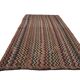 6x14 Pink & Brown Geometric Vintage Kilim Rug, 190x417Cm