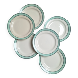Céranord flat plates - Amanda model in green
