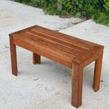 Vintage solid wood bench 80x35cm