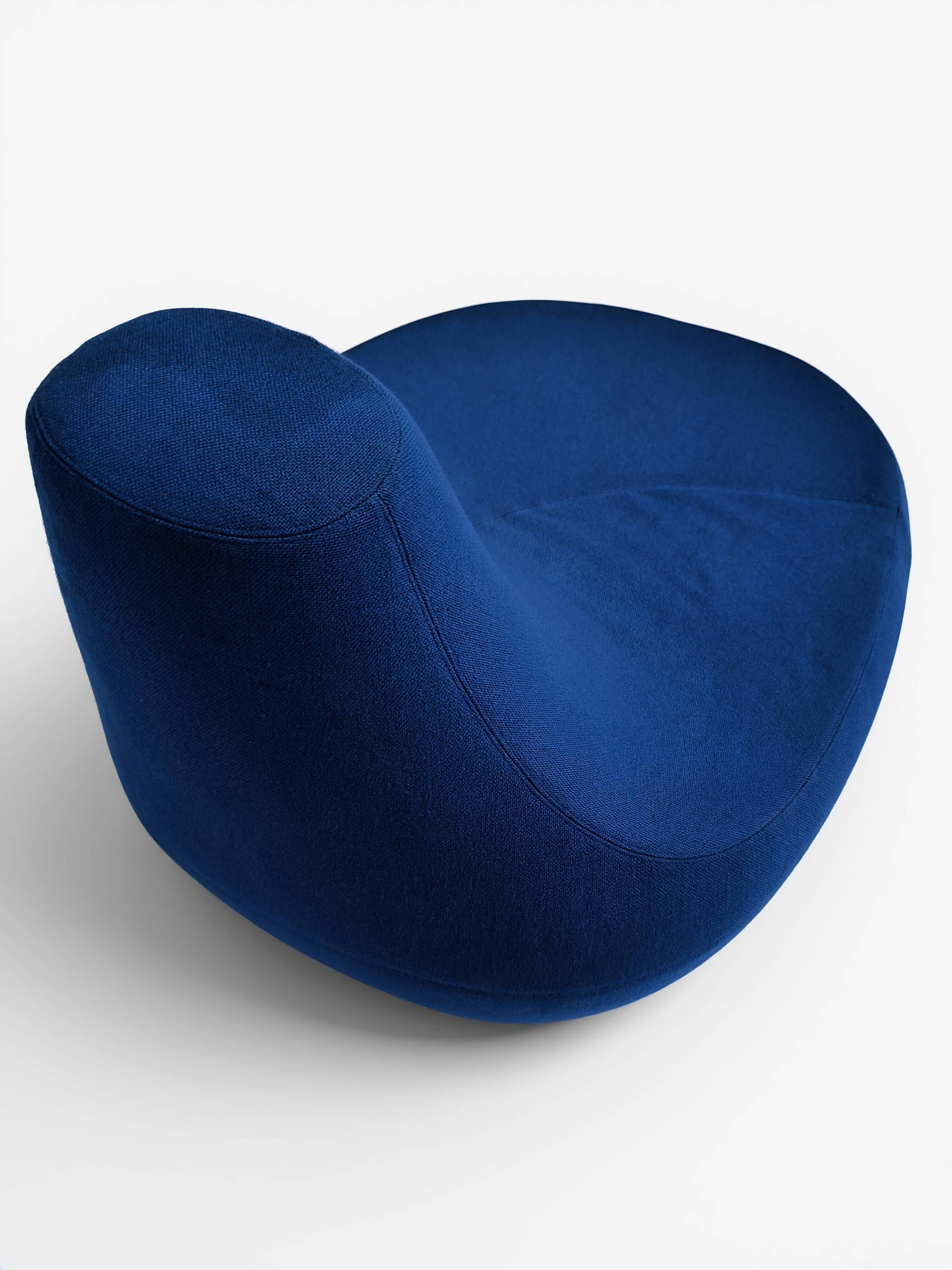 Saruyama Island blue armchair by Toshiyuki Kita for Moroso