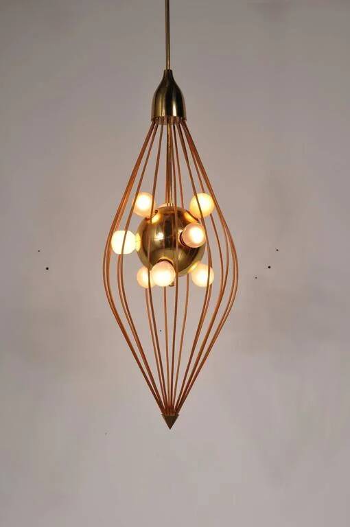 1950s ceiling lamp in the style of Angelo Lelli, Arredoluce