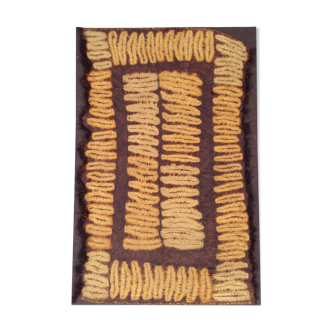 Stunning Large Vintage Dida Raffia Kerchief. Cote D'Ivoire