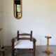 Miroir osier tressé Italie années 60 ovale
