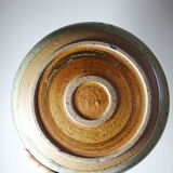 Vintage 1960s-1970s pyrite art stone fruit bowl.