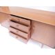 Vintage Scandinavian sideboard with an overflowing top.