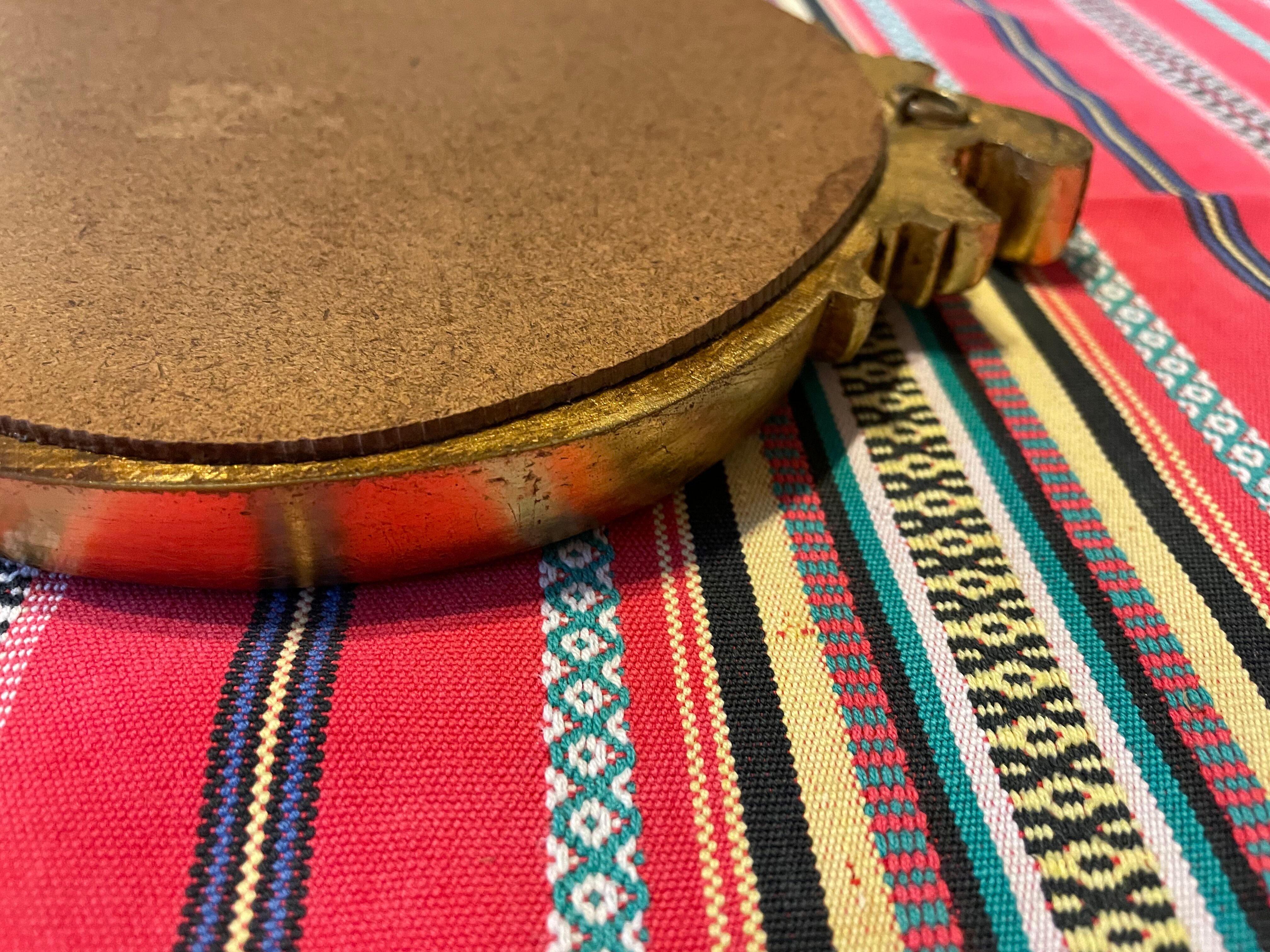 Vintage gold mirror 32 X 18cm