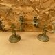 Antique Pair Of Vintage Brass Double Candlestick Holders