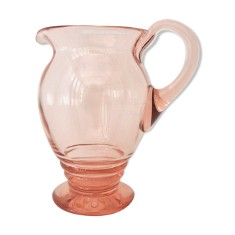 Rosaline blown glass pitcher or carafe