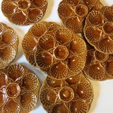 10 Sarreguemines oyster plates in very good condition