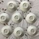 Lot de 8 coupelles porcelaine, décors fleurs et dorés