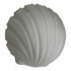 Applique murale en forme de coquillage par Limburg, verre opalin, Allemagne années 1970.