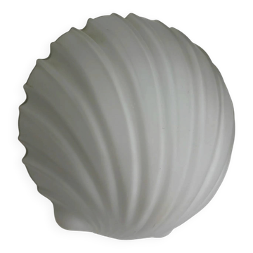Shell-shaped wall light by Limburg, opaline glass, Germany 1970s