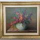 Oil on canvas "Porcelain with Wallflowers"