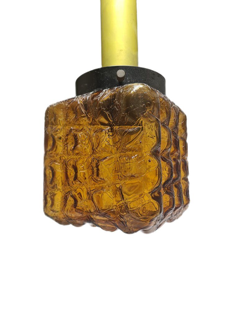 Lampe suspendue en verre figuratif vintage, Pologne, années 1970