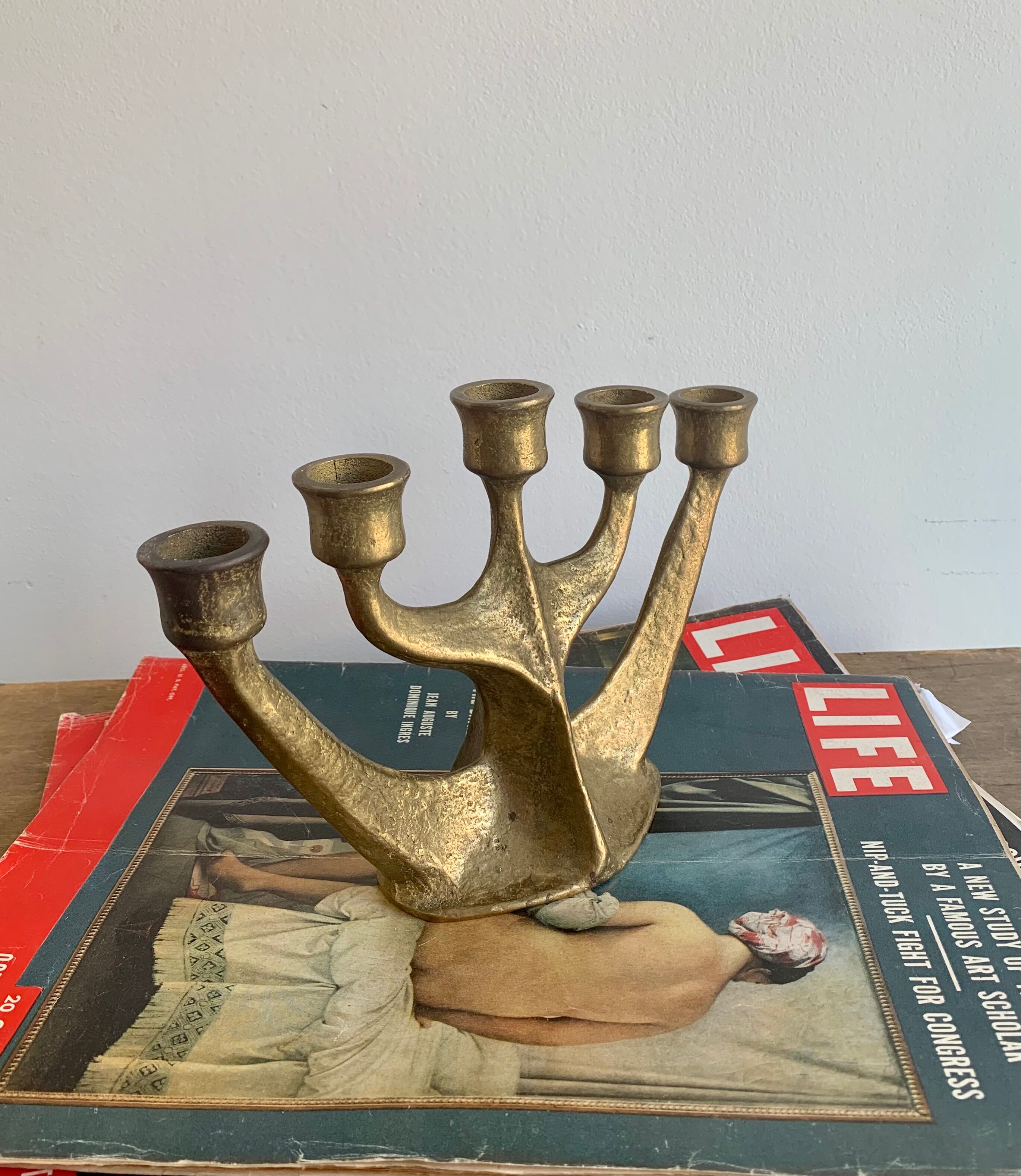 Bronze candleholder, 1970s