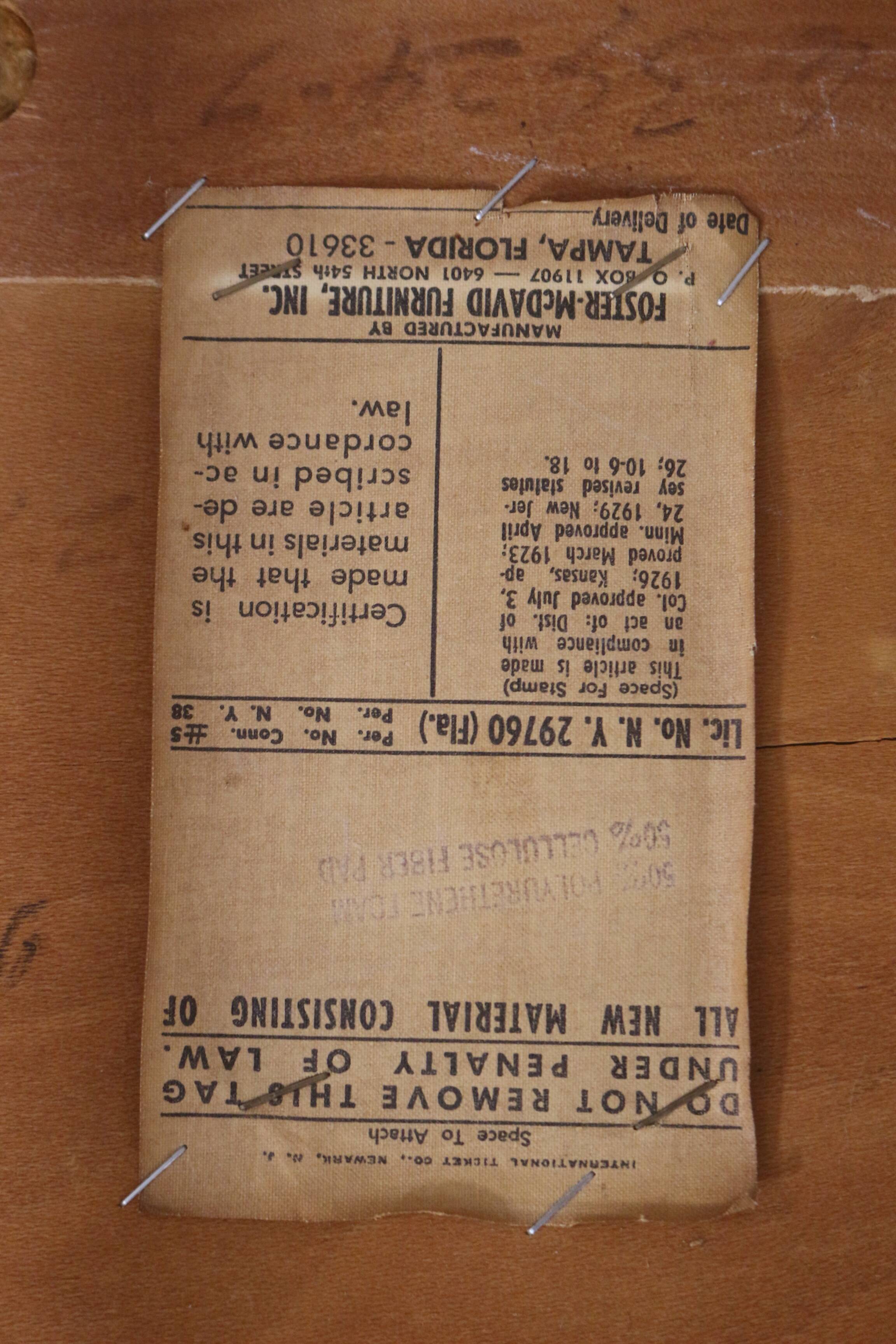 Set of 4 dining chairs Foster McDavid year 70.