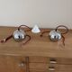 Set of 2 Vintage Topan style pendants - Danish design lamps - Space age sty
