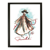 Drawing by karl lagerfeld for fendi