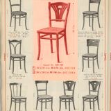 Two chairs Thonet n ° 197/114 of 1910 seat wood bistro