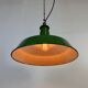 Industrial Green Enamel Factory Pendant Lamp from Revo, 1950s