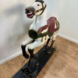 Wooden carousel horse