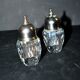 Swarovski lot salière en cristal taillé à facette sel poivre signé SC design 1980