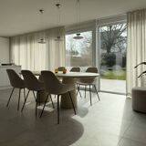 Handmade Contemporary Textured Premium Plaster Dining Table - Customizable