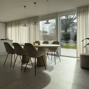 Handmade Contemporary Textured Premium Plaster Dining Table - Customizable