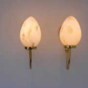 Vintage Scandinavian wall lights, 1980s, set of 2