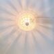 Mid-century modern white iron glass flush mount or ceiling light from limburg, germany, 1960s