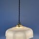 Suspension opaline rose ancienne