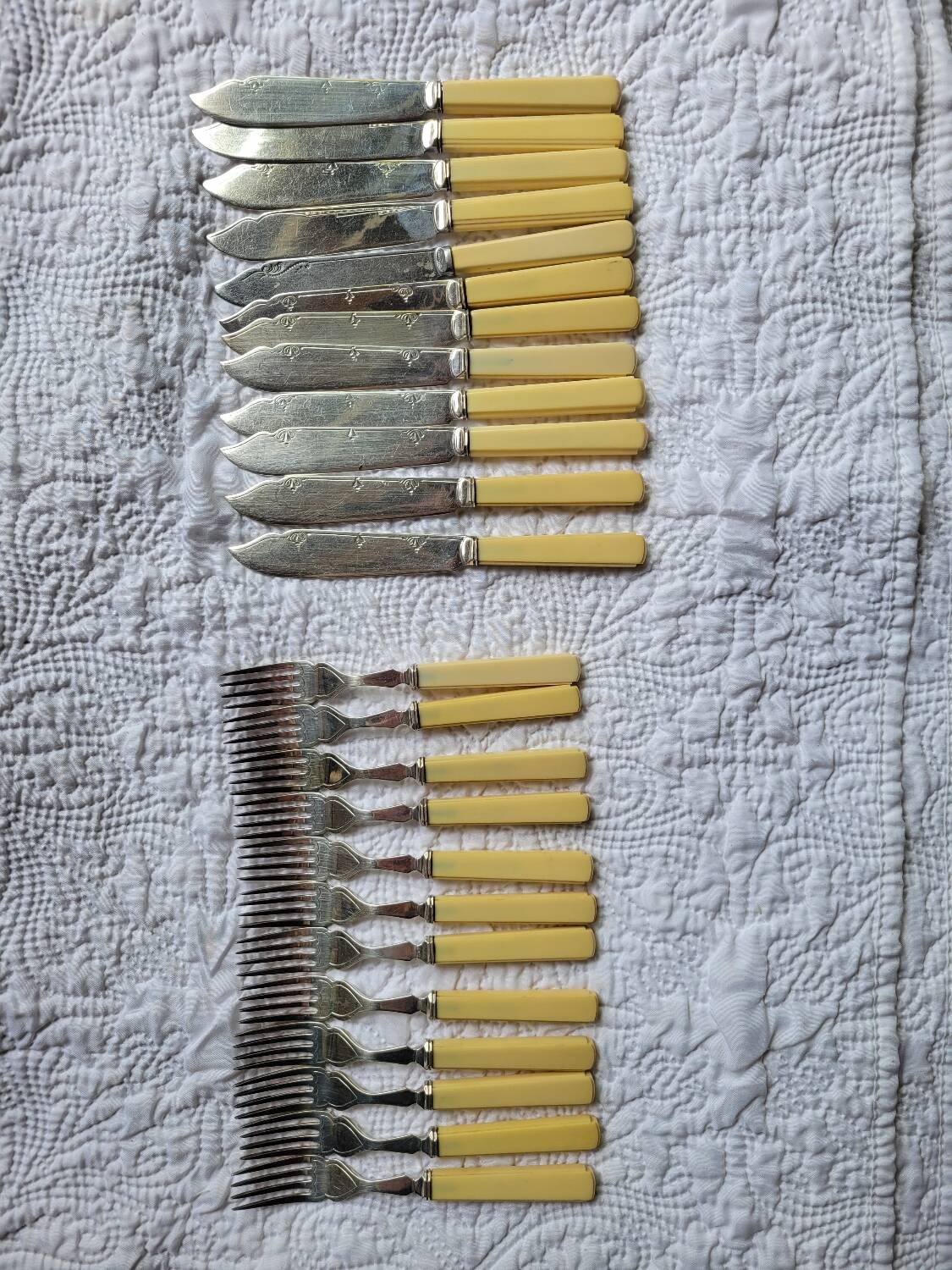 Old fish service for 12 people