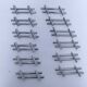 Twelve 70s design metal knife holders