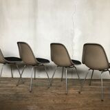 Série de 4 chaises DSX by Charles Eames par Herman Miller 1970