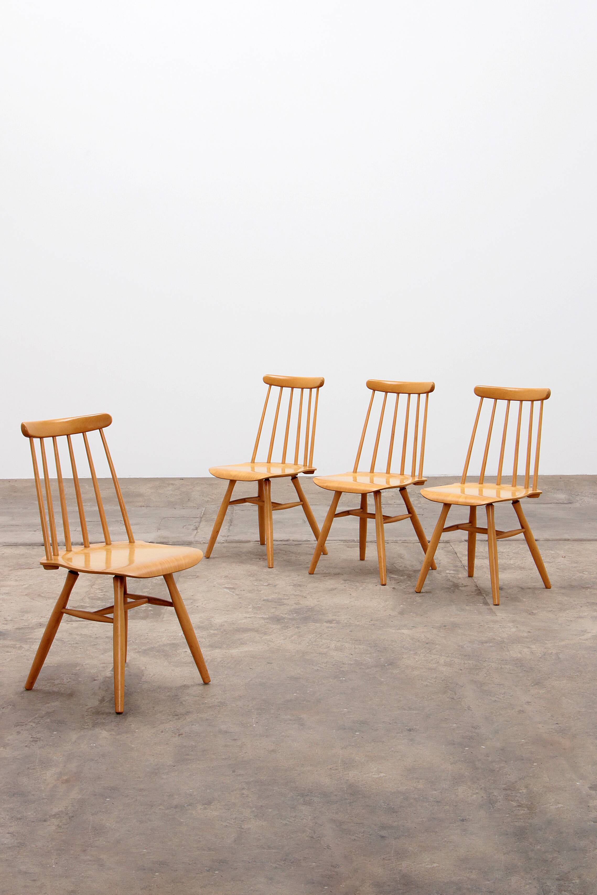 4 Dining room chairs made by Asko, 1960 Finland