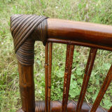 Fauteuil en rotin et bambou vintage