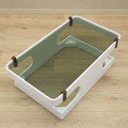 Glass coffee table, Italian design, 1970s, manufactured in Italy