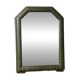 Mirror countryside wood and moulded stucco painted with gold garlands - 50 x 37 cm
