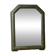 Mirror countryside wood and moulded stucco painted with gold garlands - 50 x 37 cm