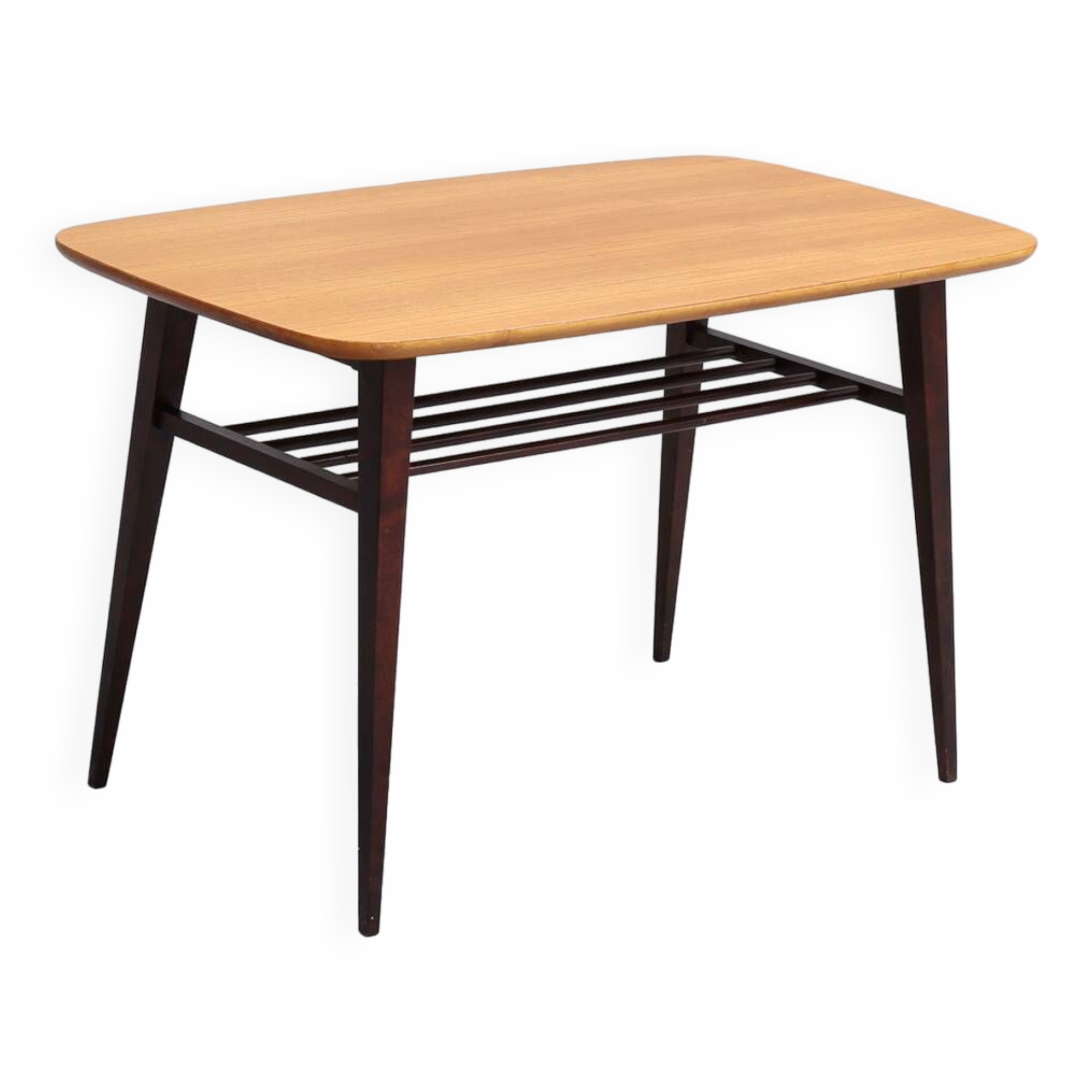 Vintage teak coffee table 91x56 cm double top 1960 Denmark
