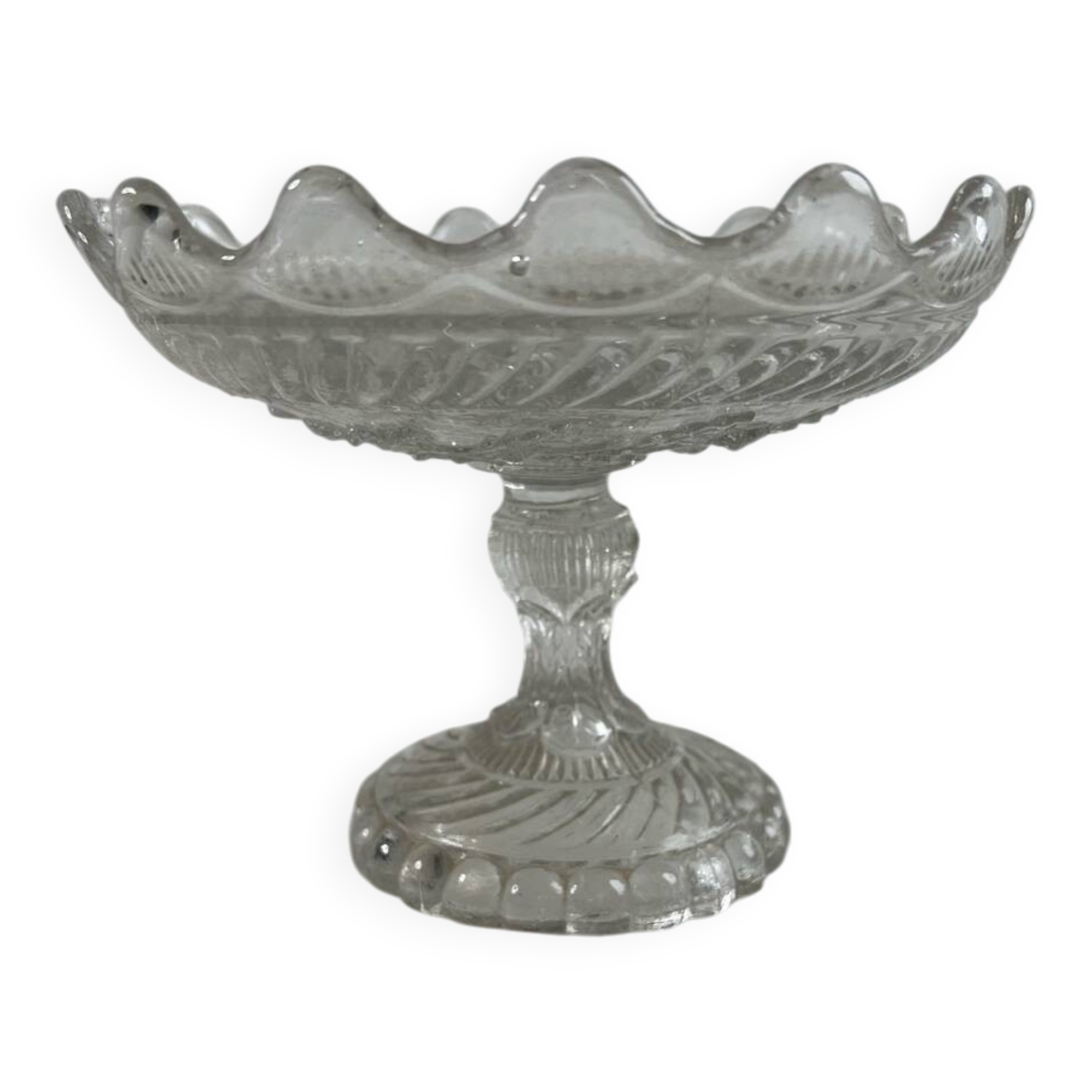 Presentation dish compote in blown glass